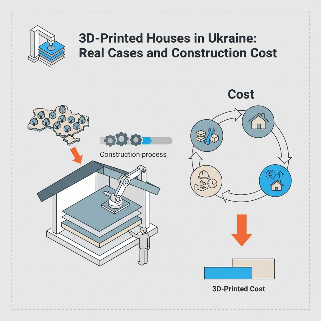 Дома из 3D-принтера в Украине: реальные кейсы и стоимость строительства